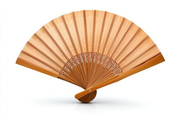 Wooden folding fan for traditional summer cooling