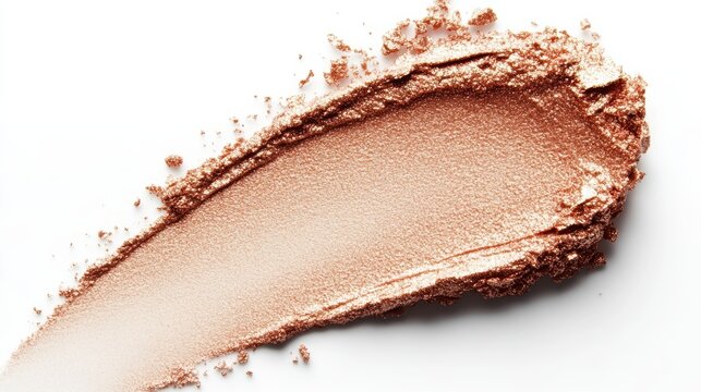 A swatch of a vibrant facial highlighter, a shimmering elixir of color, ready to illuminate and define the contours of the face.