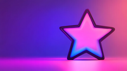 Obraz premium Glowing Pentagram with Gradient Effect