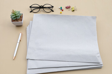 Blank Newspaper on Table for News Mockup