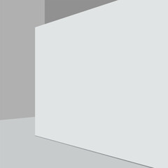 Blank white office display board mockup vector art
