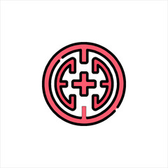 vector illustration of a cross