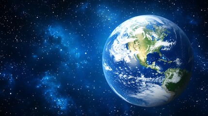 Fototapeta premium A detailed photograph showcasing planet earth in outer space