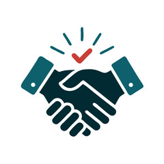 Obraz premium Business handshake agreement icon