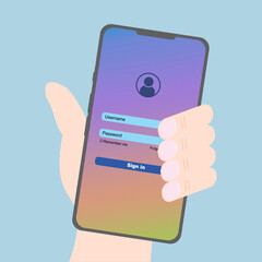 Log in to your account using your smartphone securely