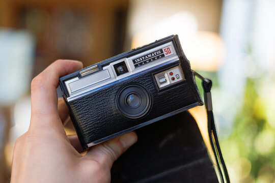 kodak instamatic 50 close up in hand lifestyle shot