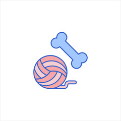 vector illustration of a blue ball