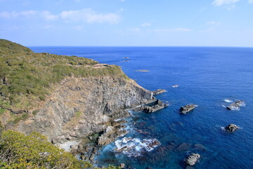 足摺半島の天狗の鼻　冬　（高知県　土佐清水市）