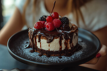 Hot Fudge Sundae Brownie Cheesecake
