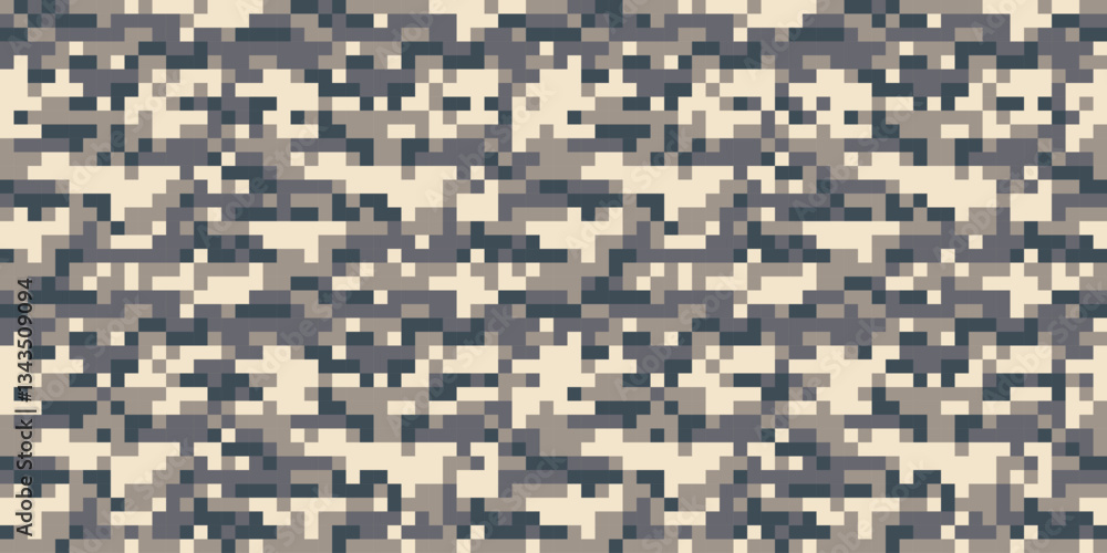 Aufkleber pixel camouflage pattern. desert military pattern for army. seamless pattern for textiles