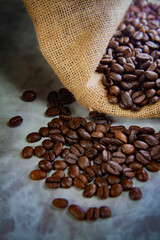 coffee beans in sack