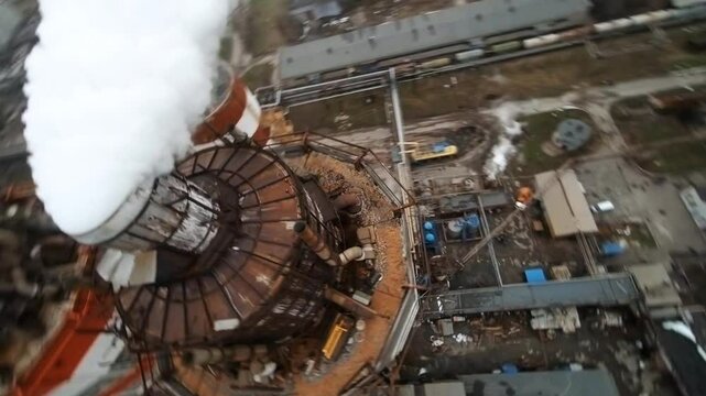 Exploring an azot ammonia and ammonium salts chemical plant with fpv drone technology
