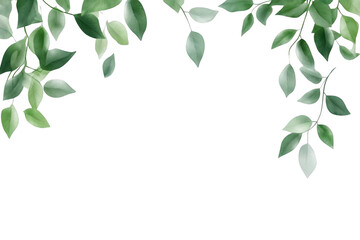 Green Leaf Frame Botanical Border Nature.