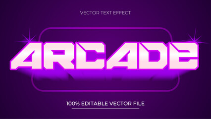Arcade editable text effect suitable for cyber and gaming
