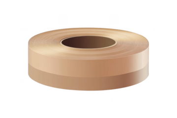 Masking tape roll isolated on black.