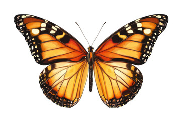 Fototapeta premium Orange Butterfly Vector with Illustration.