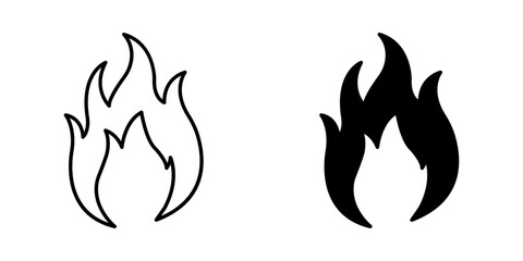 Fire Icon | Flame Symbol for Warnings & Alerts