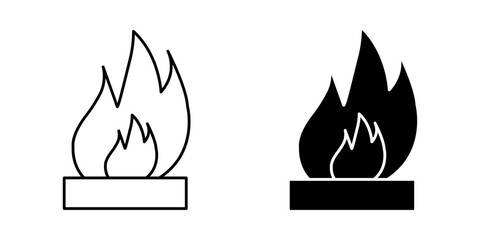 Fire Icon | Flame Symbol for Warnings & Alerts