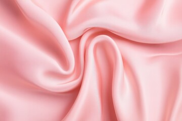 Obraz premium Elegant pink silk fabric in flowing and intricate curved arrangements