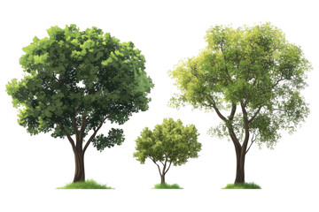 Obraz premium Tree Vector Nature Isolated Forest Green.