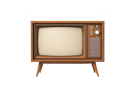 Vintage Television with Retro TV, Nostalgia, and Isolated.