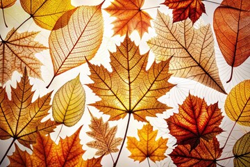 Crisp autumn leaves silhouette PNGs; perfect fall foliage background for silhouette photography.