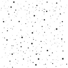 Shooting Star Black. Shooting star with an elegant star trail on a white background. Festive star sprinkles, powder.