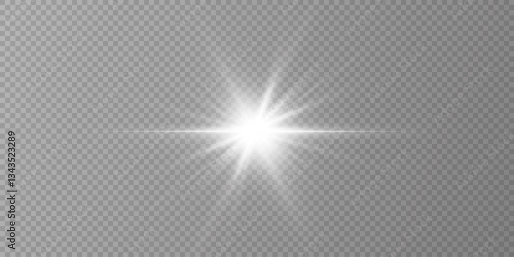 Canvas Prints glow light effect. starburst with sparkles on transparent background. vector illustration. sun
