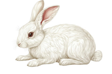 Obraz premium White Rabbit Isolated Pet Cute.