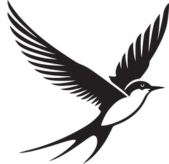 Fototapeta premium Tern silhouette vector image illustration 