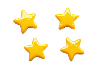 Obraz premium Yellow Stars Candy Isolated.