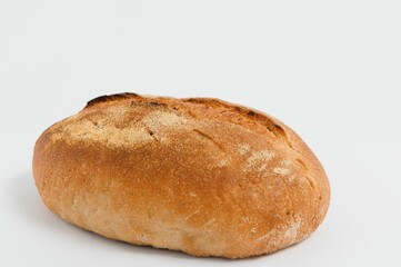Fresh bread isolated on white background