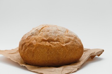 Fresh bread isolated on white background