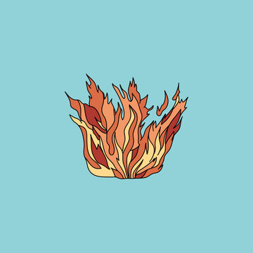 Minimalist Flame Illustration