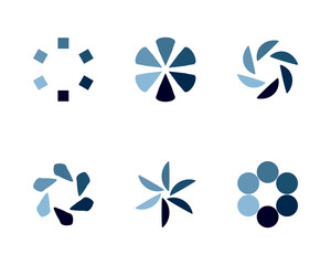 Collection Loading bar status icon. Vector illustration. Set of vector loaded icons. Download progress. Donload or Upload.