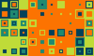 Vibrant abstract square pattern.  Modern geometric design with bold colors  playful composition. Ideal for website backgrounds, presentations, or textile prints.