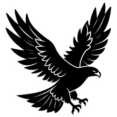 Obraz premium simple silhouette icon of an eagle in flight