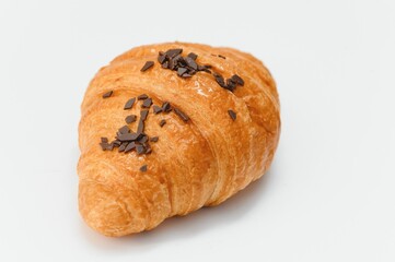 Fresh croissant isolated on white background