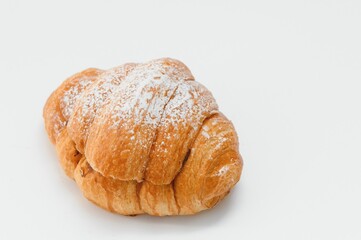 Fresh croissant isolated on white background
