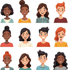 Create a People avatar icons. Vector illustration characters for social media and networking, user profile, website and app design and development, user profile icons