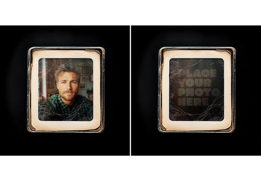 Vintage Photo Frame Mockup &ndash; Realistic Classic Frame for Prints, Posters, Social Media and More
