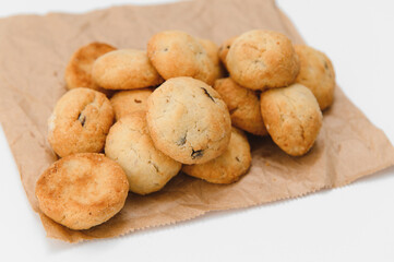Fresh pastries. Delicious cookies on a white background