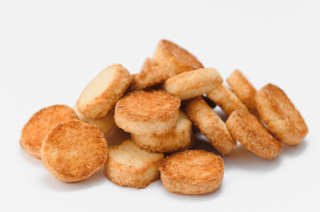 Fresh pastries. Delicious cookies on a white background