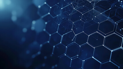 Hexagonal Grid Structure with Light Effects