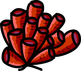 coral reefs red orange