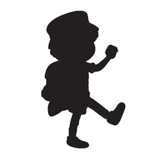 boy vector shape black people