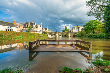 Stamford bridge seen from the Town Meadows park. England