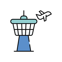 Airport vector icon stock illustration