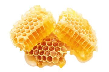 bee honey honeycomb isolated on white or transparent png