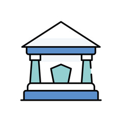 Museum vector icon stock illustration